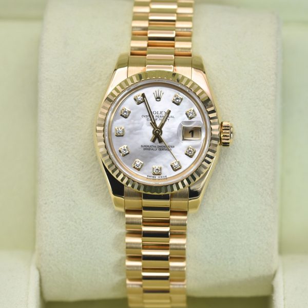 Rolex Datejust 26mm ref 179178, Original mother of pearl diamond dial